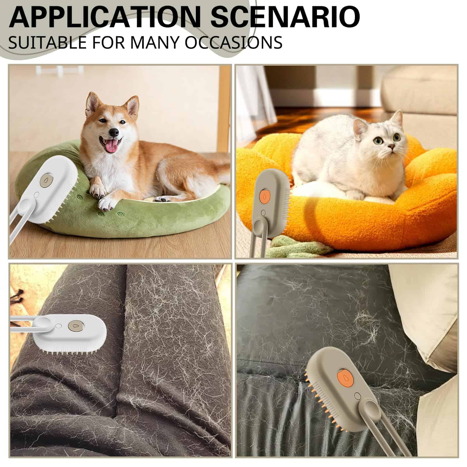 Cepillo de Vapor para Mascotas - Eliminación de Pelo - Imagen 7