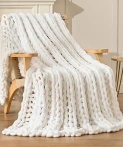 Manta de Punto Grueso Esterra, 100% Hecha a Mano de