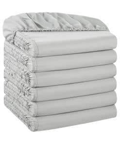 Juego de 6 sábanas ajustables Arkwright -Gris