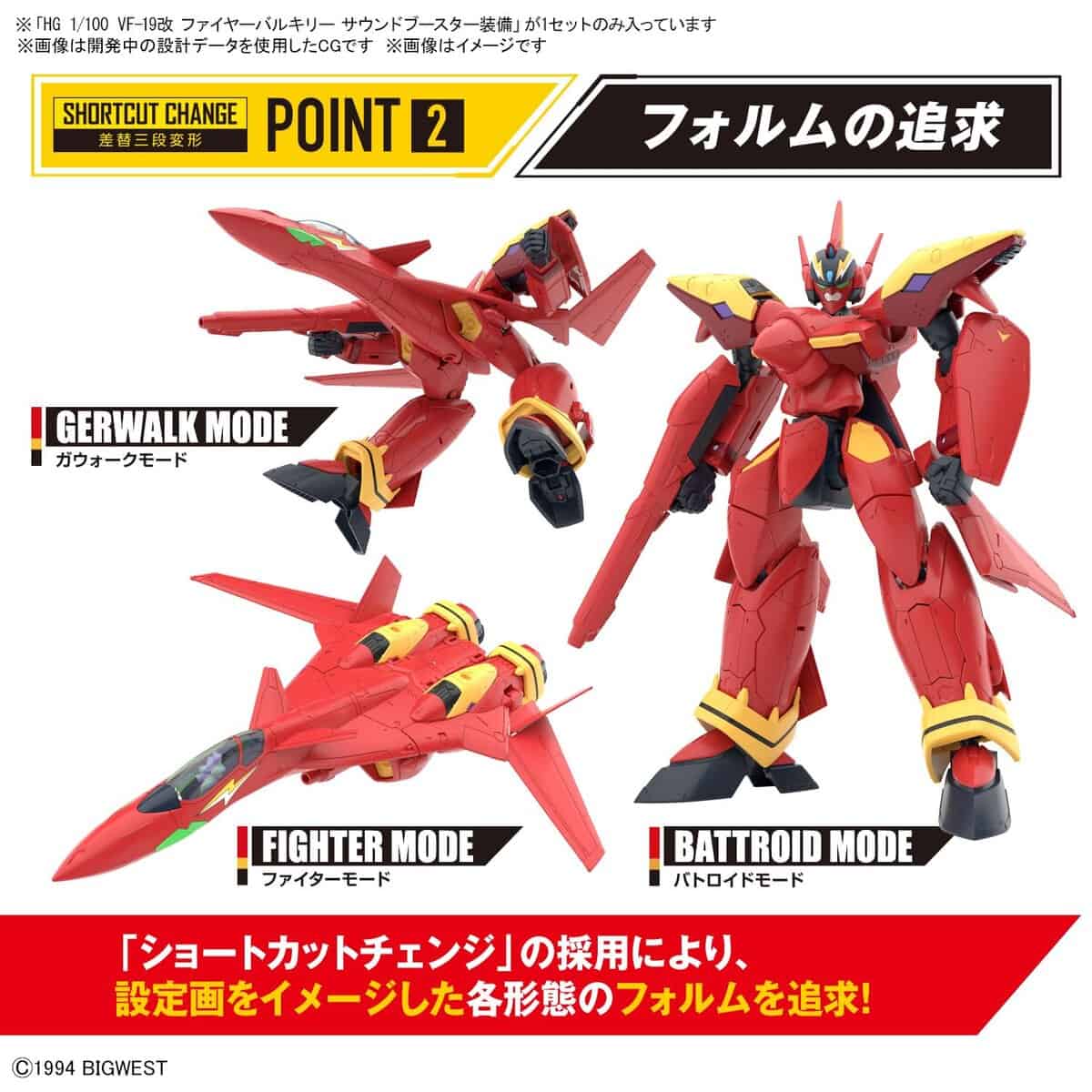 BANDAI HOBBY KIT HG Macross 1/100 VF-19 Custom FIRE - Imagen 7