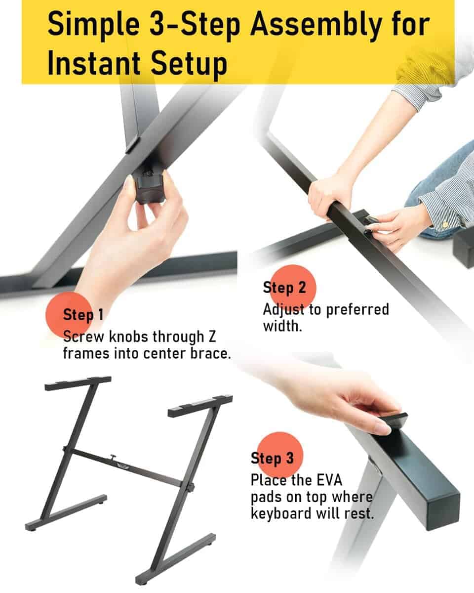 Soporte de Teclado Estilo Z Stage Rocker con Ancho - Imagen 6