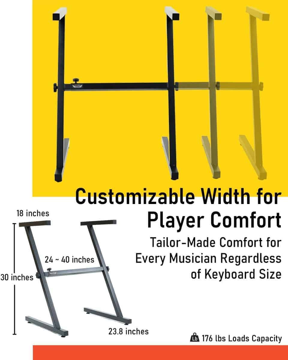 Soporte de Teclado Estilo Z Stage Rocker con Ancho - Imagen 3
