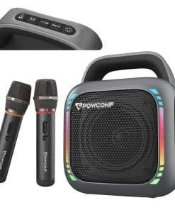 Máquina de Karaoke Portátil con 2 Micrófonos Inalámbricos