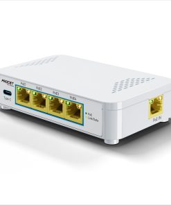 Switch Gigabit 5 Puertos PoE con Passthrough y 1 Puerto