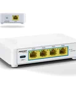Switch PoE de 5 Puertos Gigabit con 4 Puertos PoE+ y 1