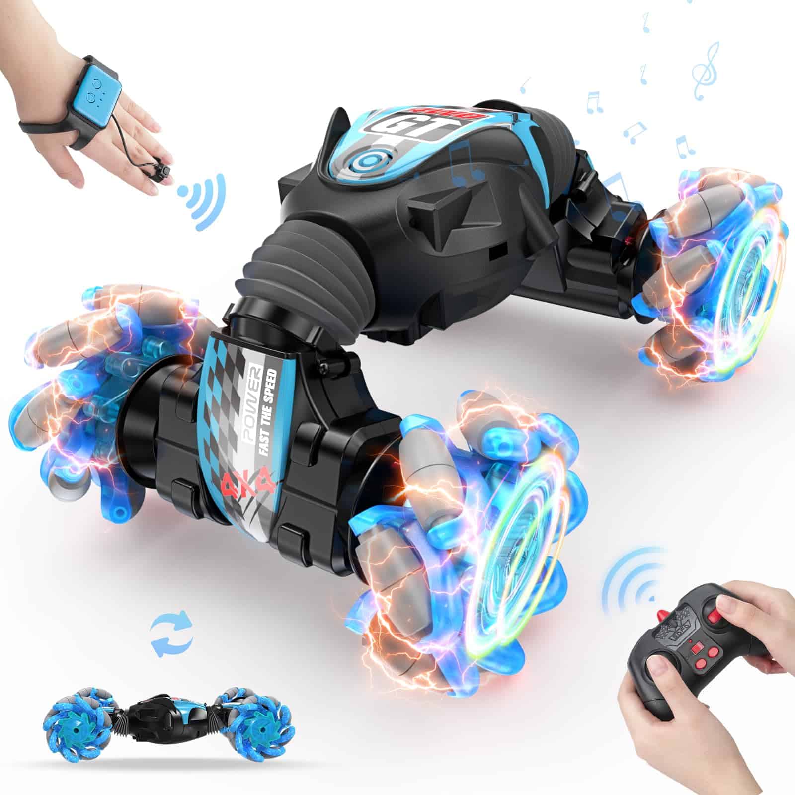 Coche de Acrobacias por Control Remoto con Sensor de