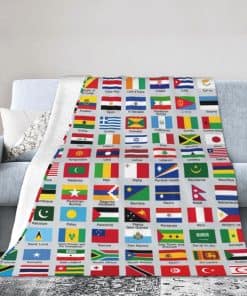 Manta de Banderas del Mundo Súper Suave Manta de Franela