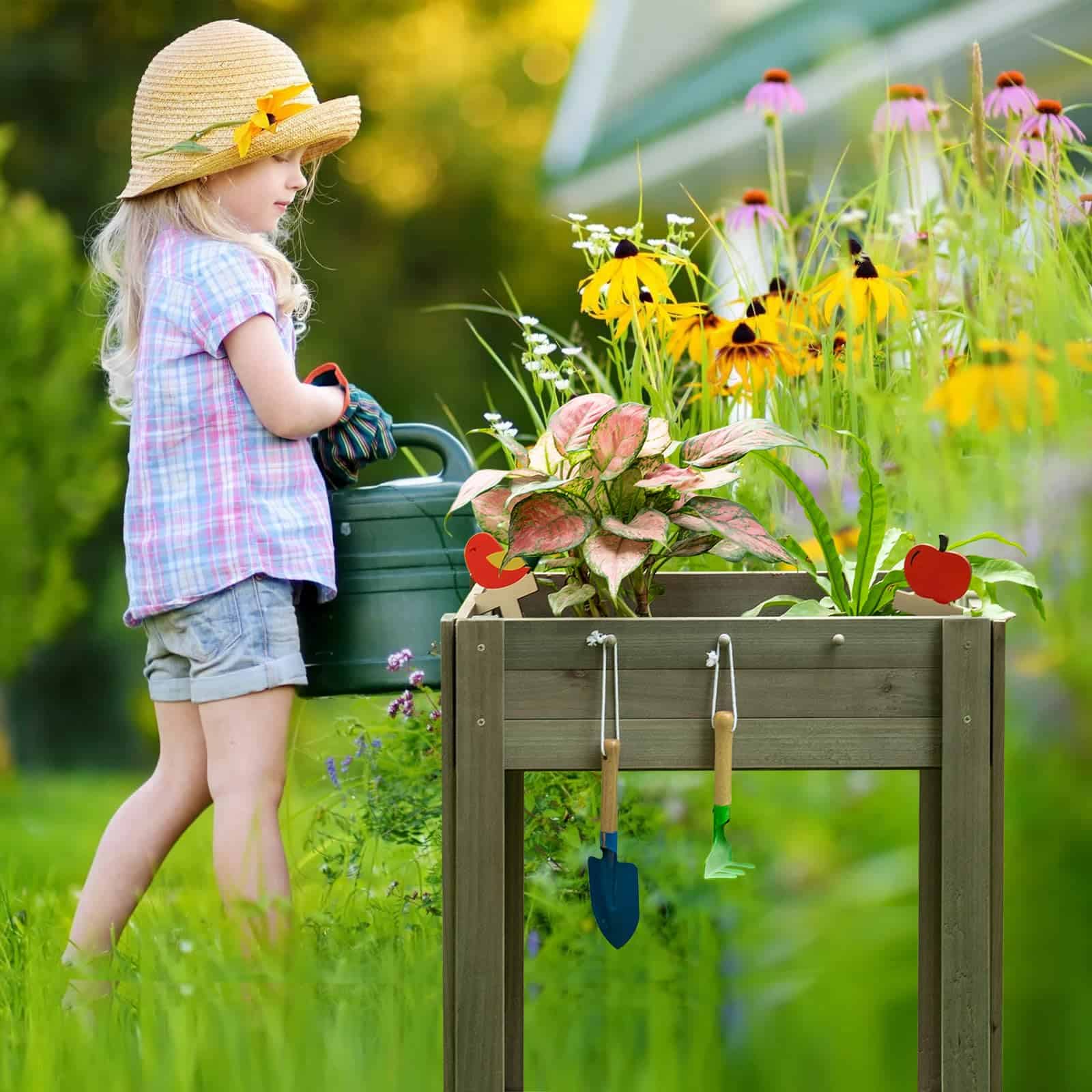 Centro de Juegos de Jardinería de Juguete de Madera, - Imagen 3