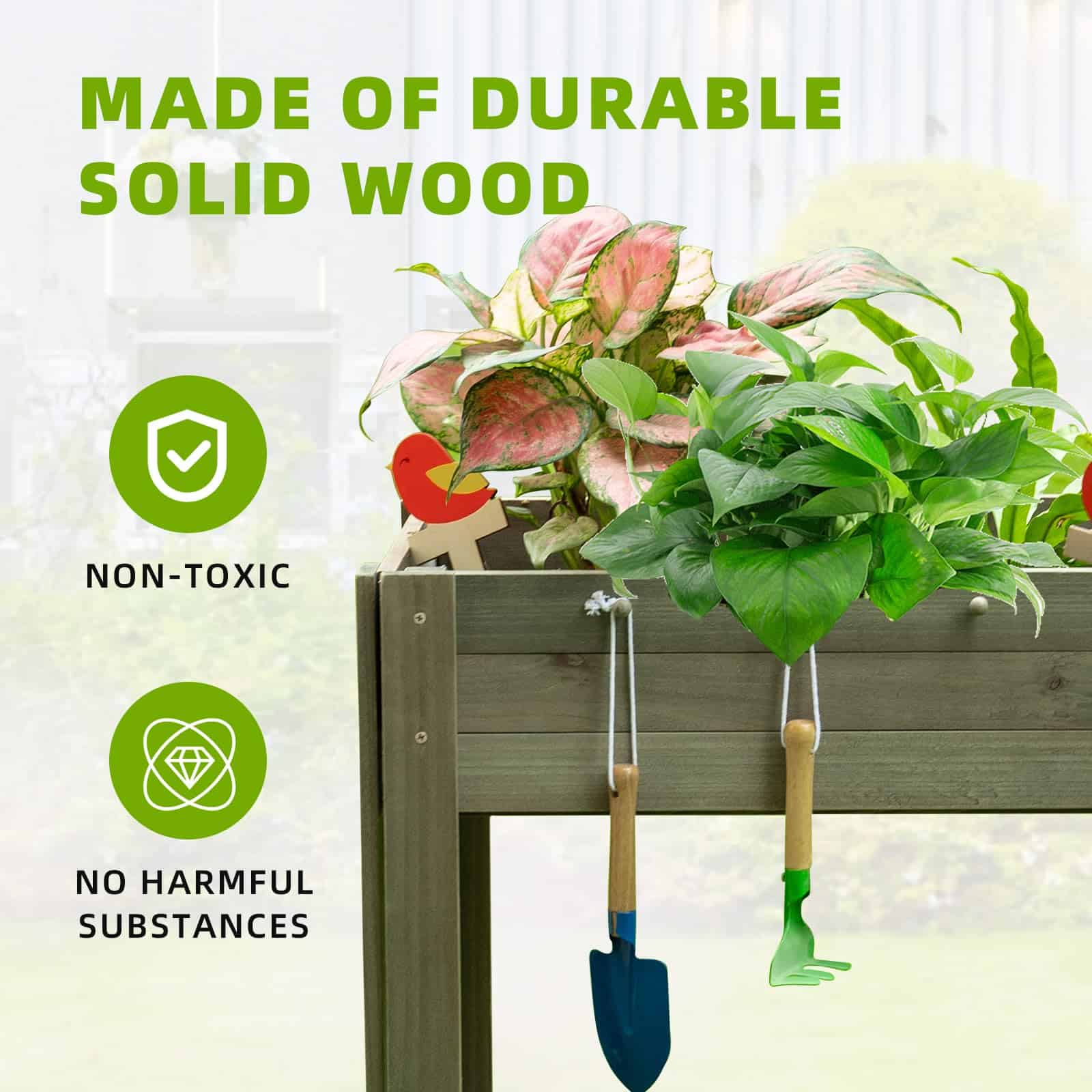 Centro de Juegos de Jardinería de Juguete de Madera, - Imagen 6