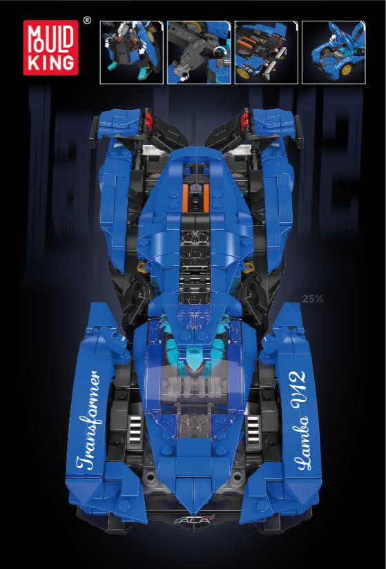 Mould King Building Sets 2in1 Transformers V12 Vision GT - Imagen 11