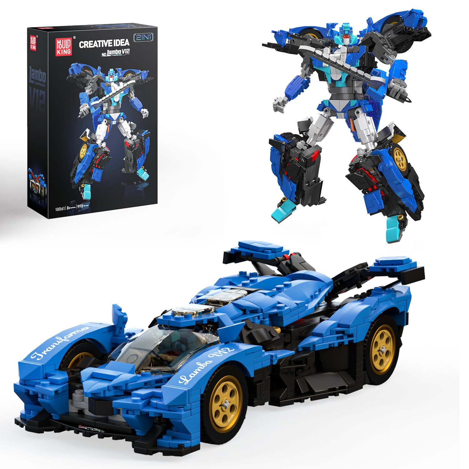 Mould King Building Sets 2in1 Transformers V12 Vision GT