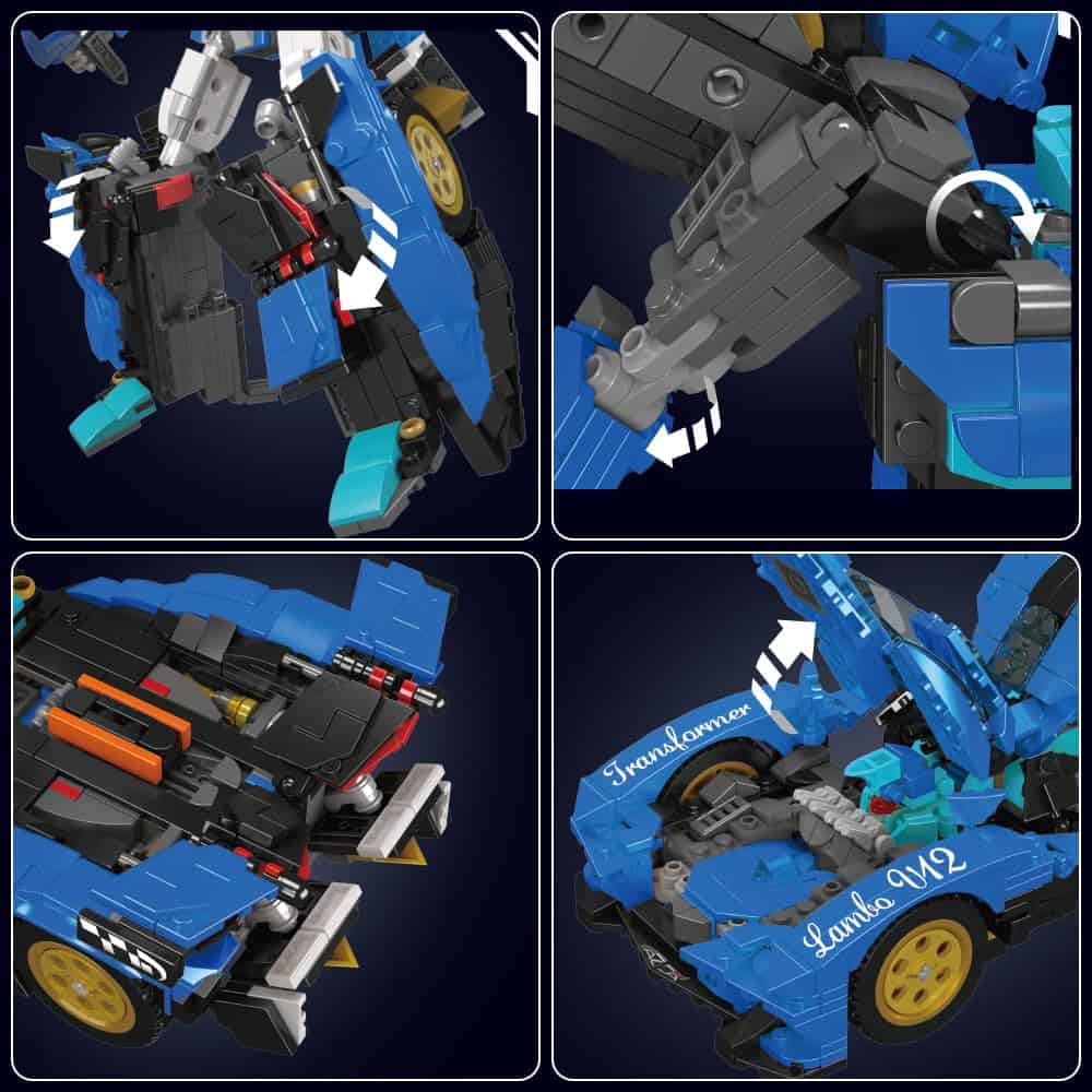 Mould King Building Sets 2in1 Transformers V12 Vision GT - Imagen 5