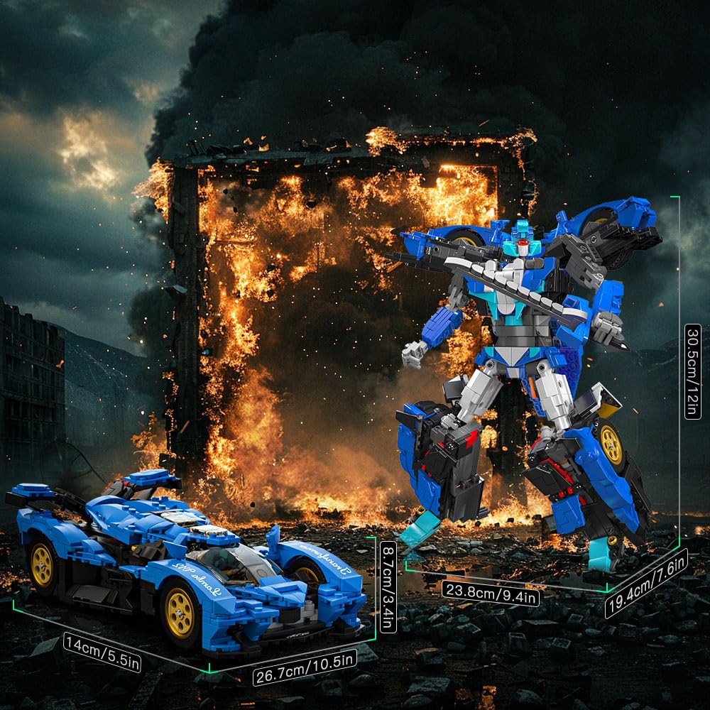 Mould King Building Sets 2in1 Transformers V12 Vision GT - Imagen 7