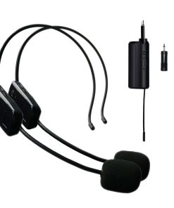Micrófono inalámbrico de diadema MICVISTA para 2 personas,