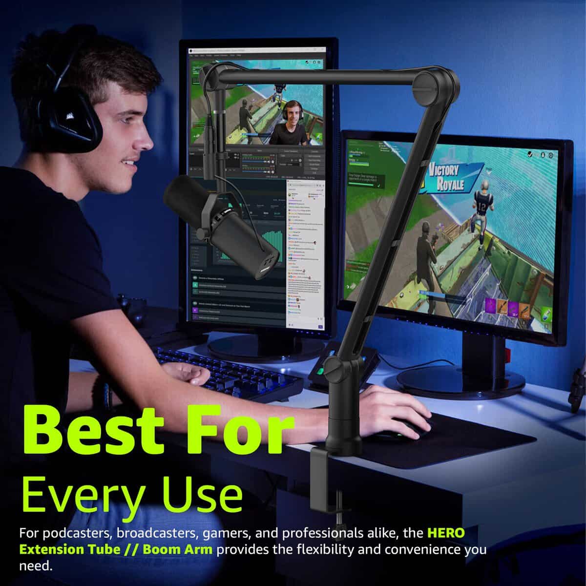 Brazo de Micrófono IXTECH con Tubo de Extensión Soporte - Imagen 3