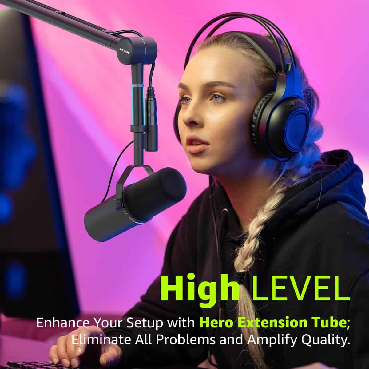 Brazo de Micrófono IXTECH con Tubo de Extensión Soporte - Imagen 5