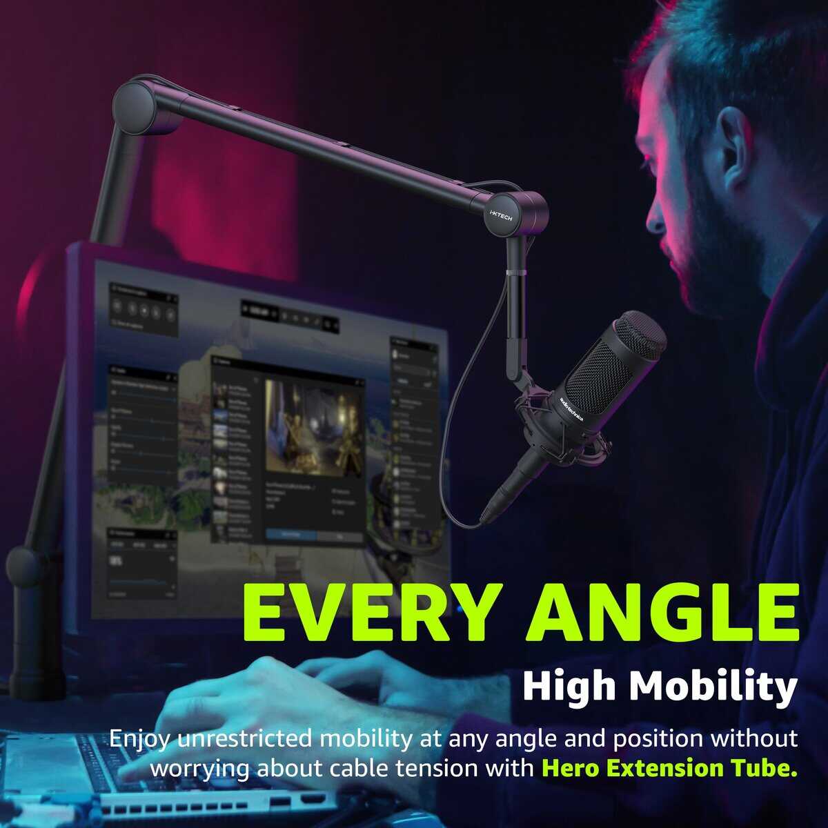 Brazo de Micrófono IXTECH con Tubo de Extensión Soporte - Imagen 6