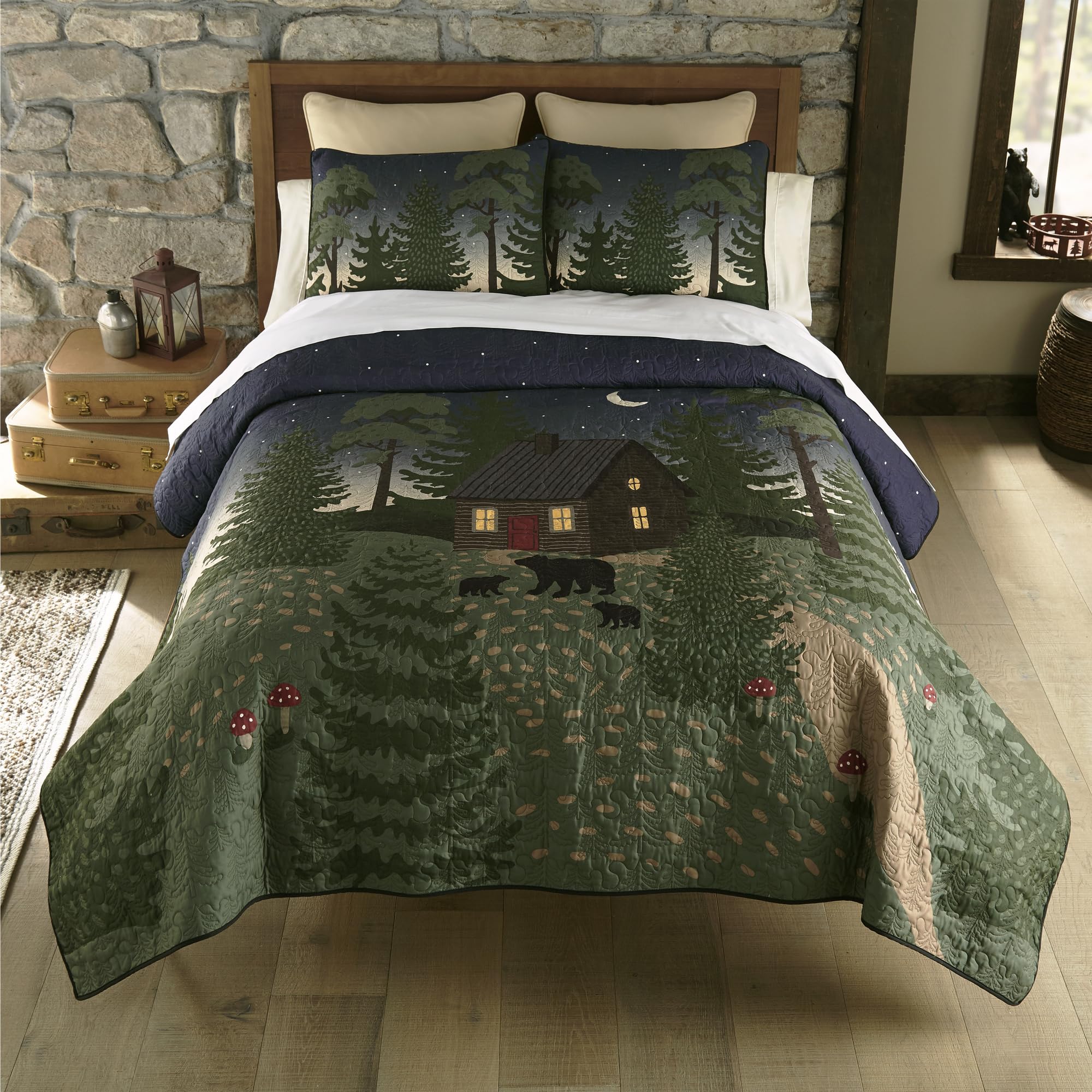 Juego de Cama King Donna Sharp - 3 Piezas - -Bear Cottage