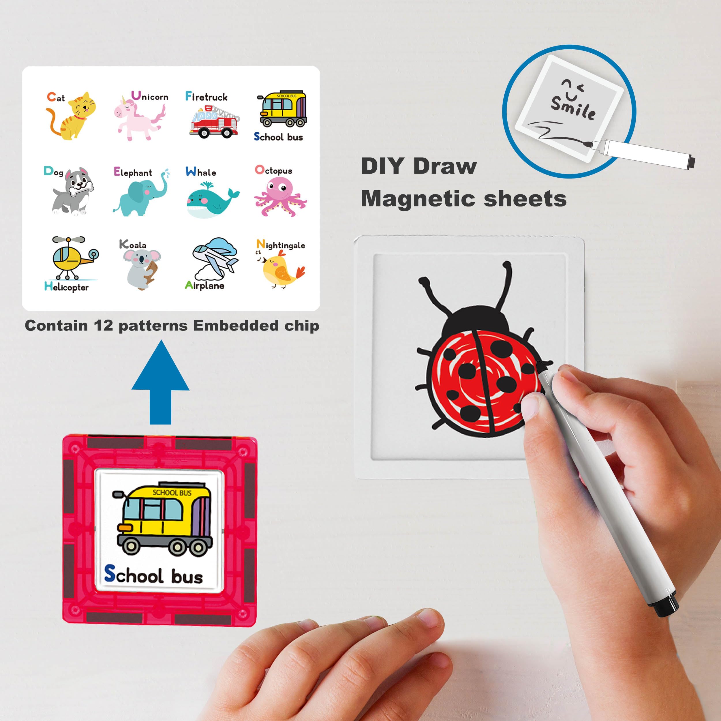 Conjunto de Bloques de Construcción Magnéticos PicassoTiles - Imagen 5