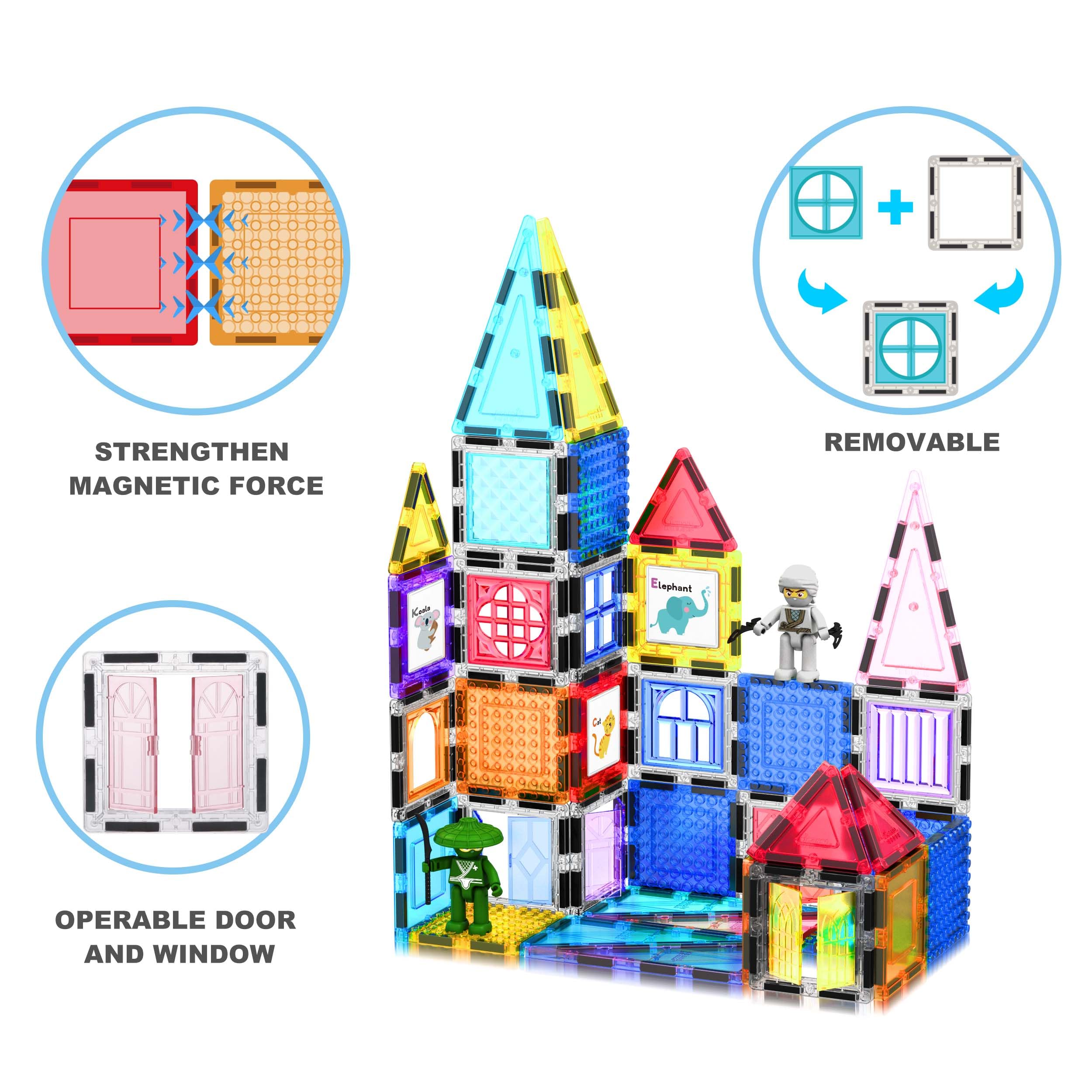 Conjunto de Bloques de Construcción Magnéticos PicassoTiles - Imagen 6