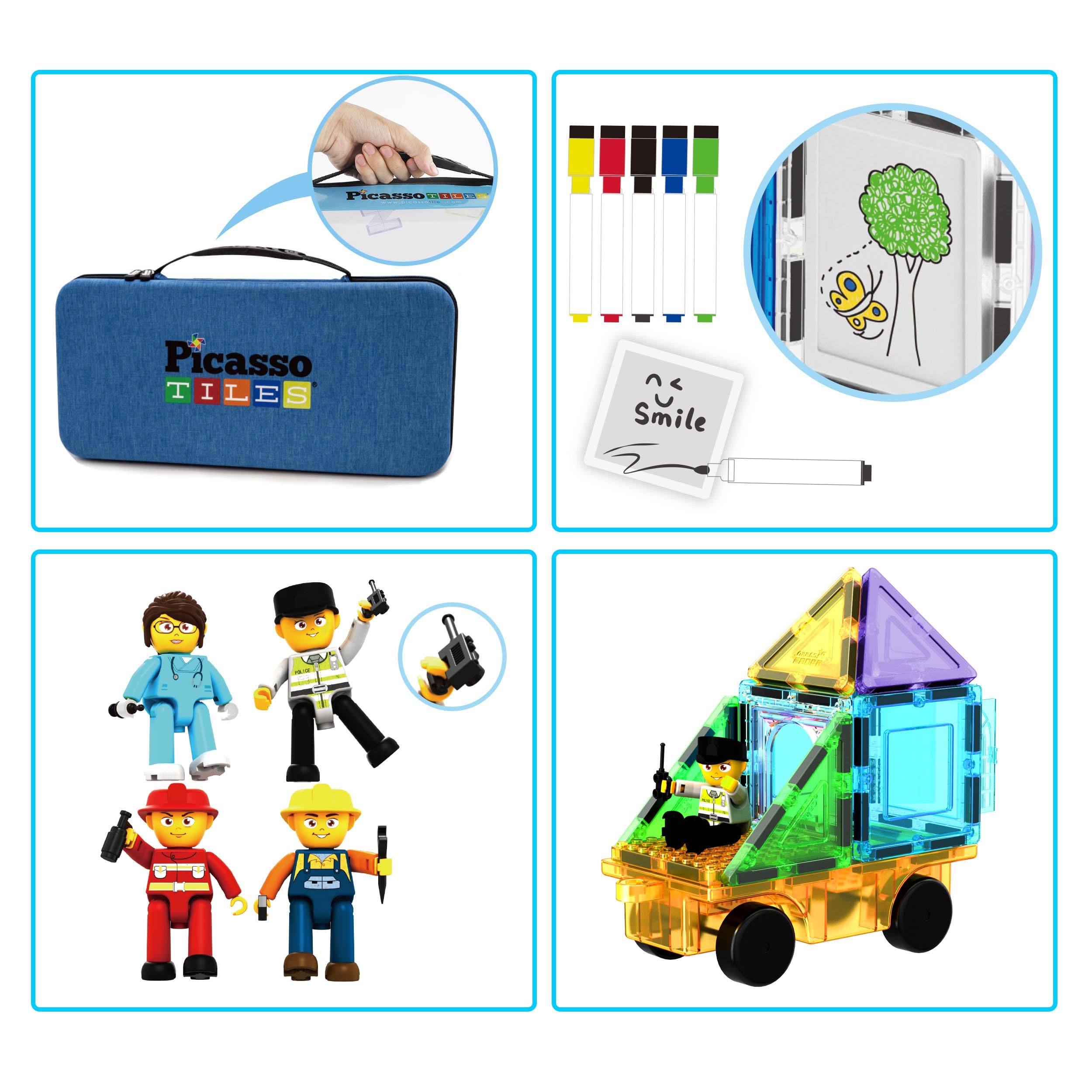 Conjunto de Bloques de Construcción Magnéticos PicassoTiles - Imagen 7