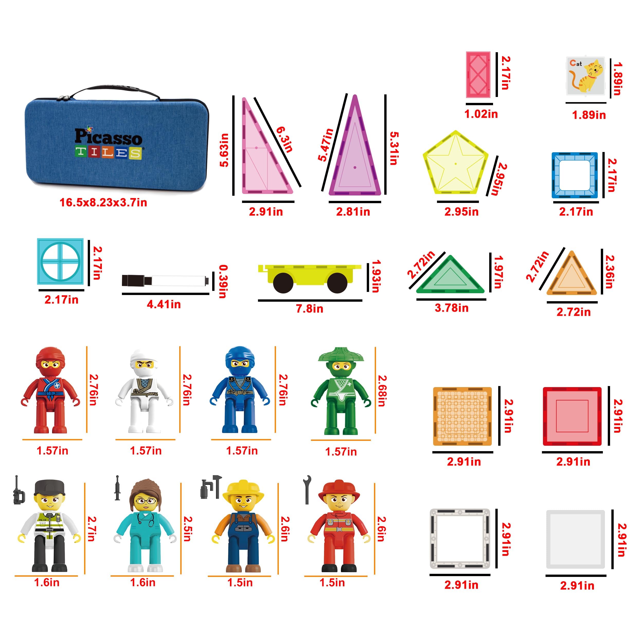 Conjunto de Bloques de Construcción Magnéticos PicassoTiles - Imagen 8