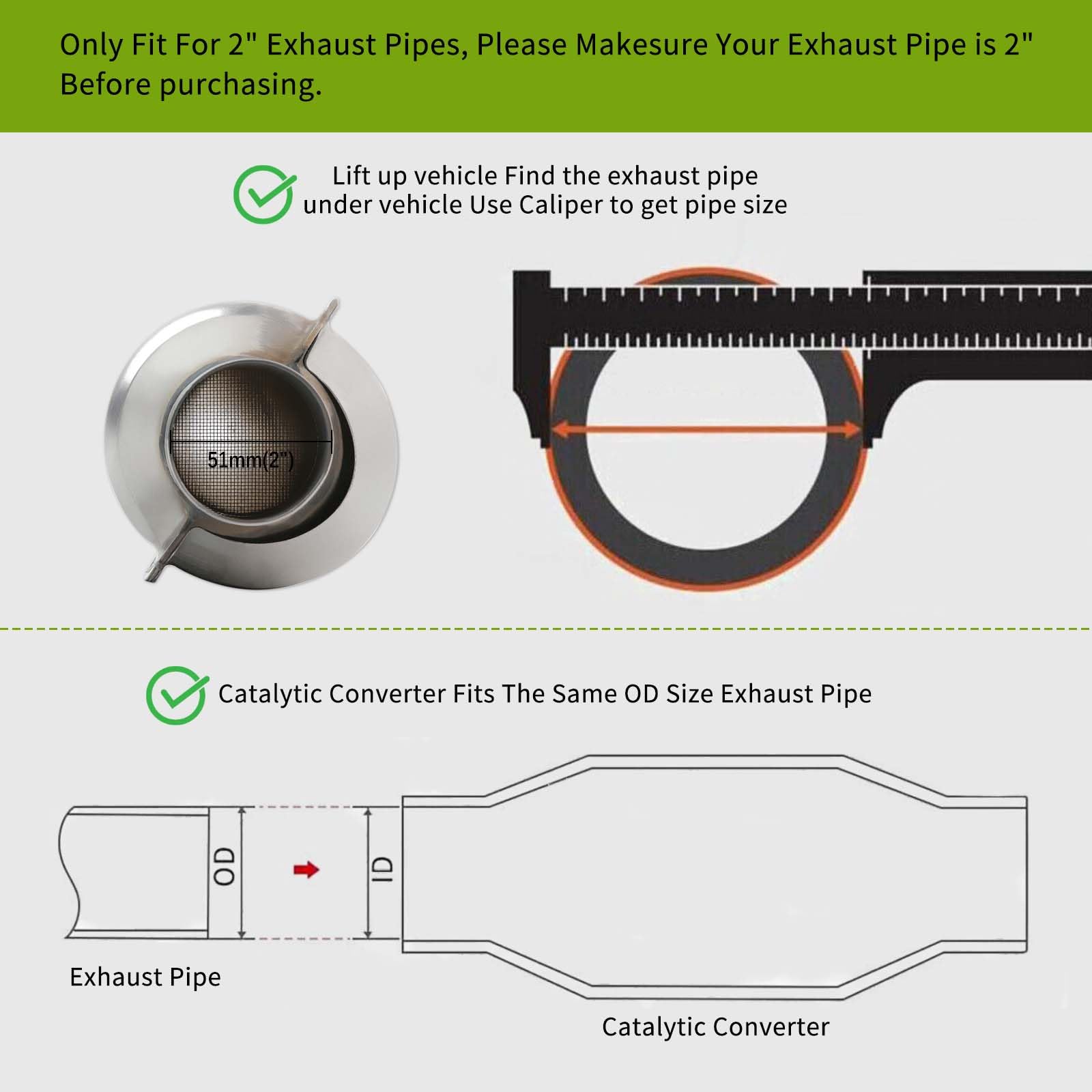 Catalizador Universal de 2 Pulgadas KEEPDSGN - Convertidor - Imagen 5