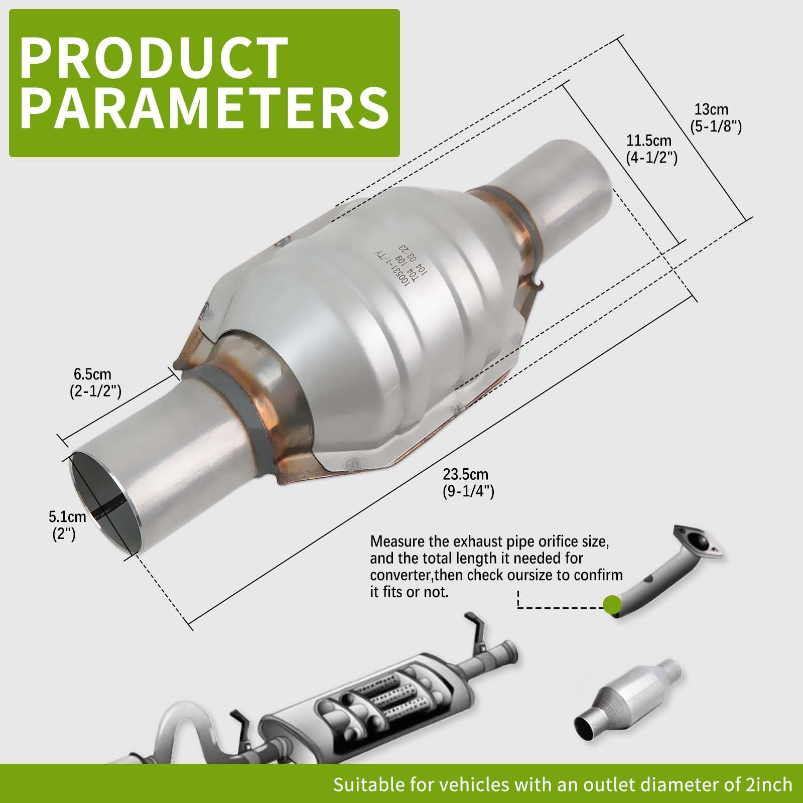 Catalizador Universal de 2 Pulgadas KEEPDSGN - Convertidor - Imagen 3