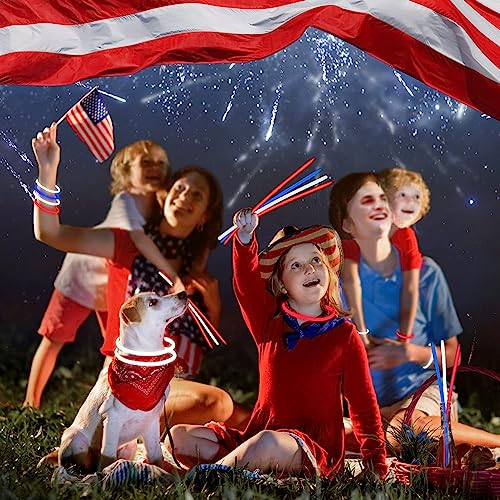 YOFOBU 500 PCS Pulseras y Collares Luminosos Rojos 8" - Imagen 6