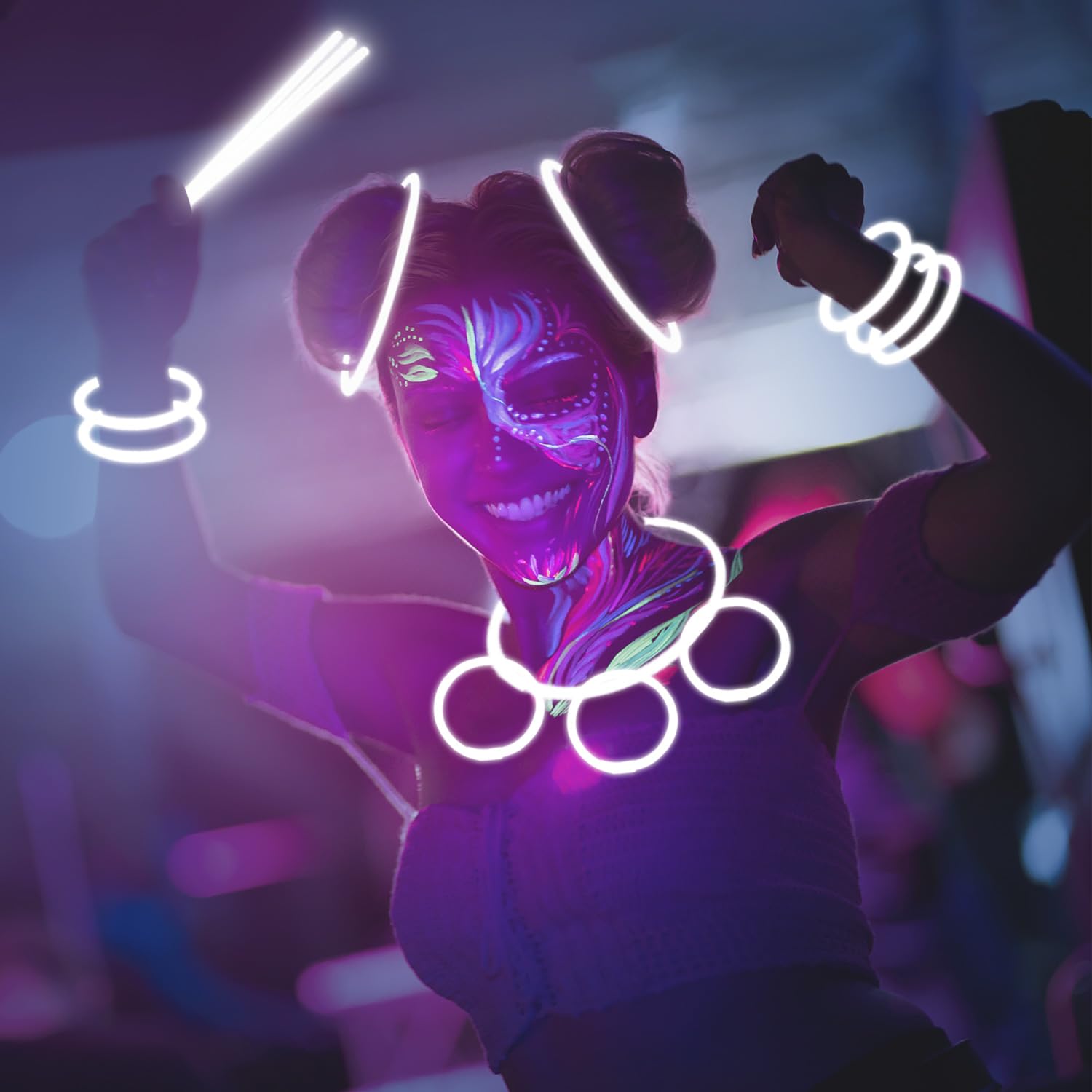 YOFOBU 500 PCS Pulseras y Collares de Palitos Luminosos - Imagen 8