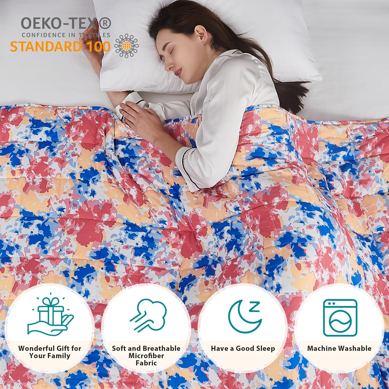 Manta Ponderada L'AGRATY - 48"x72" 20lbs Manta Gruesa - Imagen 7