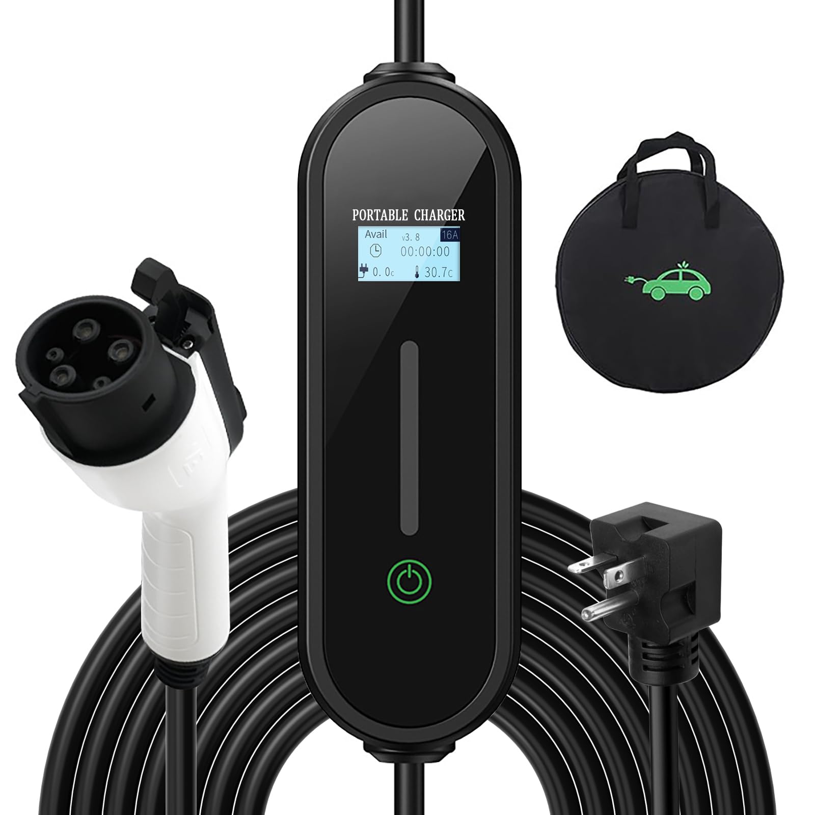 Cargador de Vehículo Eléctrico Portátil Nivel 1, 110-240V