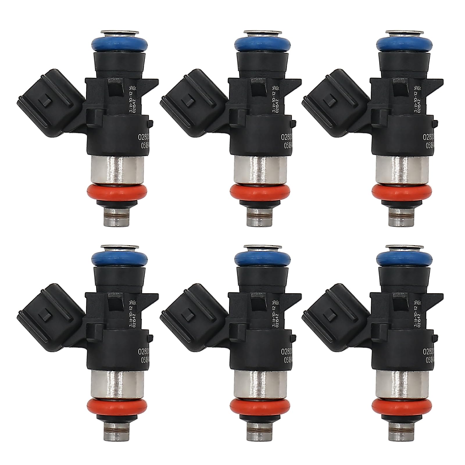 Paquete de 6 Inyectores de Combustible 2011-2017 Compatible