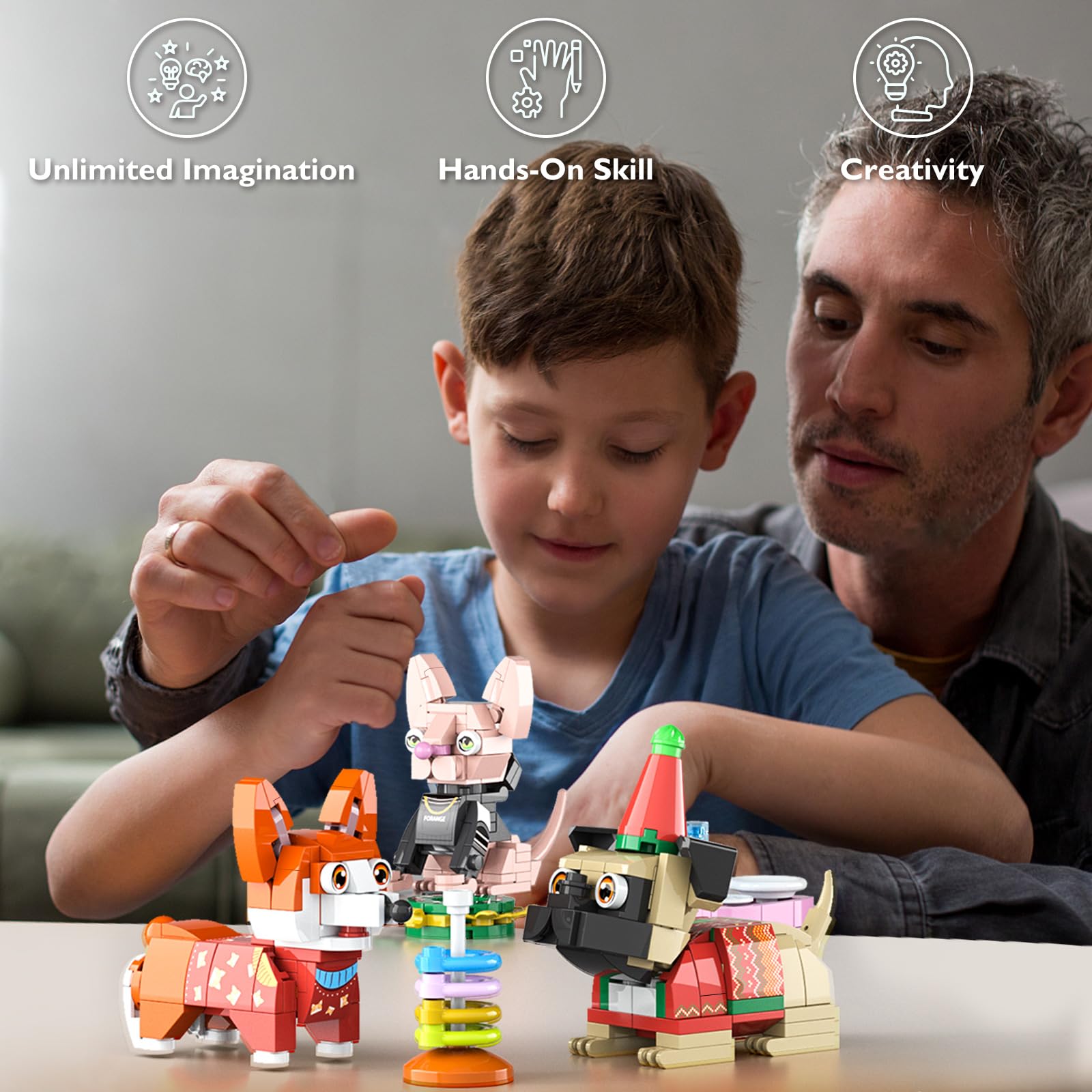 Juego de Construcción de Animales JMBricklayer para Niños, - Imagen 6