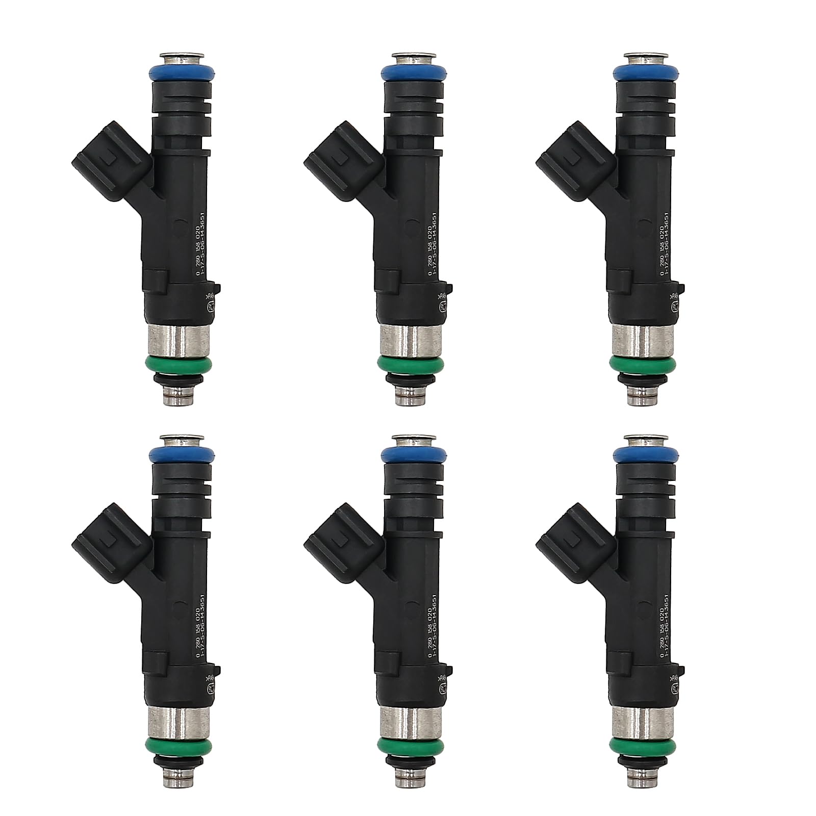 Paquete de 6 Inyectores de Combustible Boquilla de