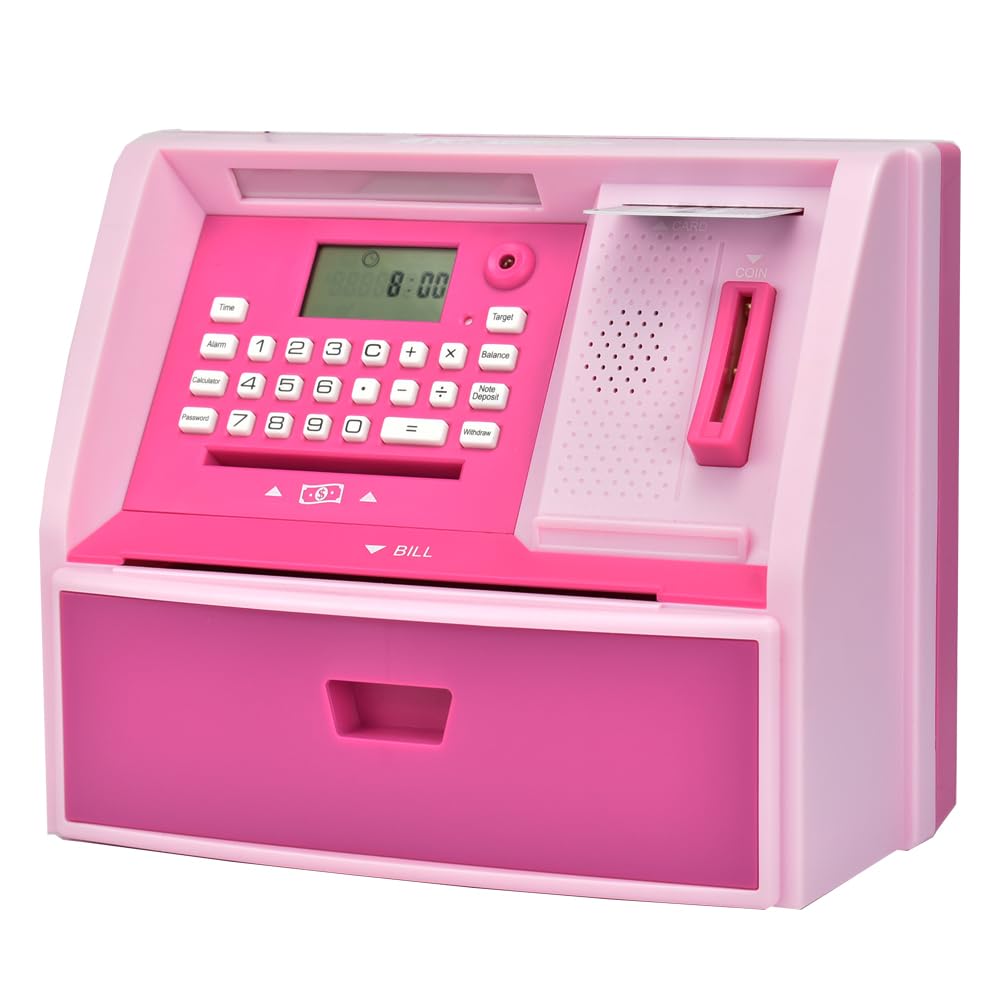ATMBnk Alcancía Interactiva de Cajero -Rosado/Rosado - Imagen 9