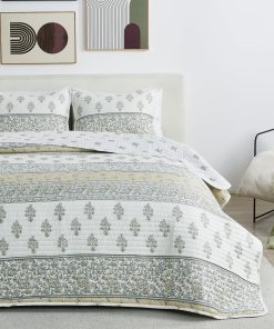 Cobertor de Cama y Fundas de Almohada Vintage Floral