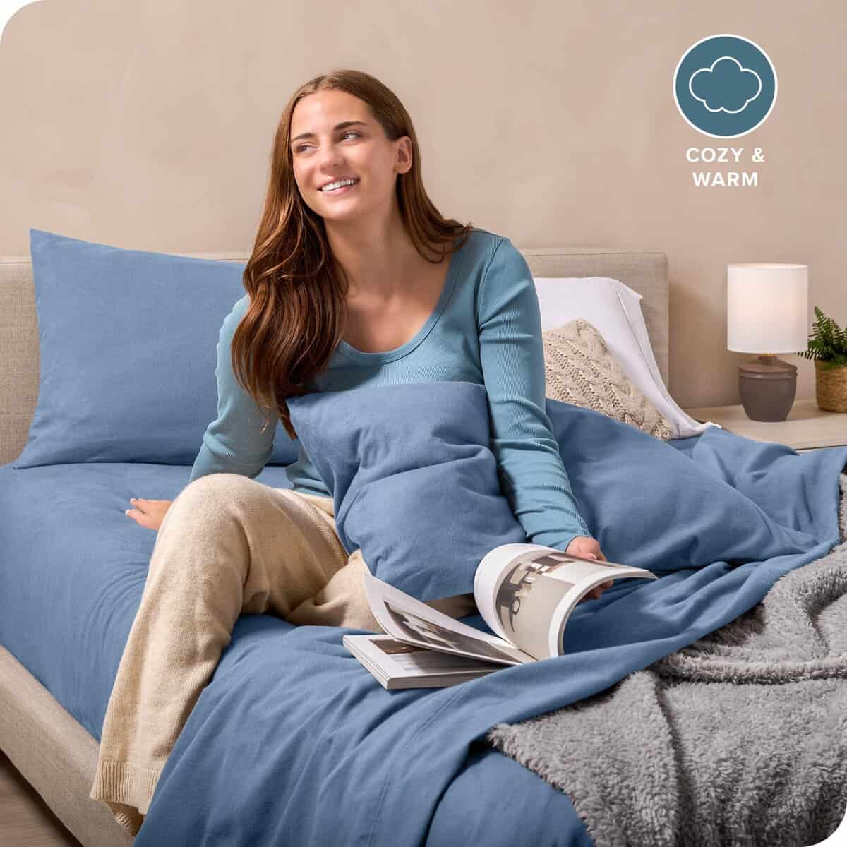 Juego de sábanas de forro polar Bare Home Super Soft - - Imagen 4