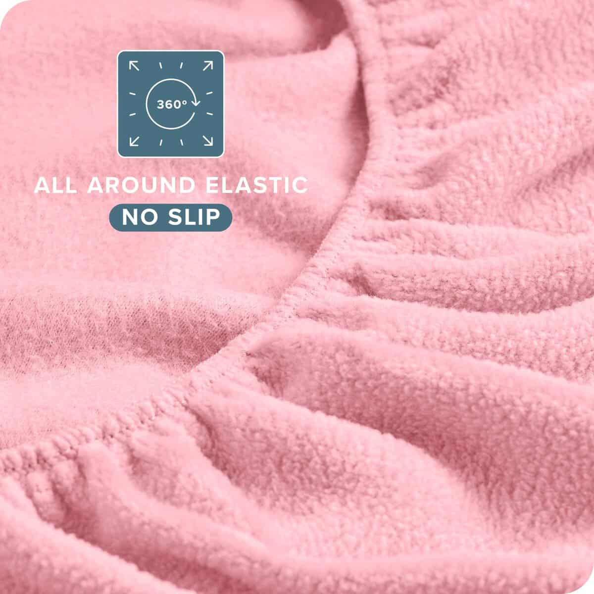 Juego de sábanas de franela súper suave Bare -Rosa claro - Imagen 8