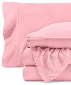 Juego de sábanas de polar extra suave Bare -Rosa Claro