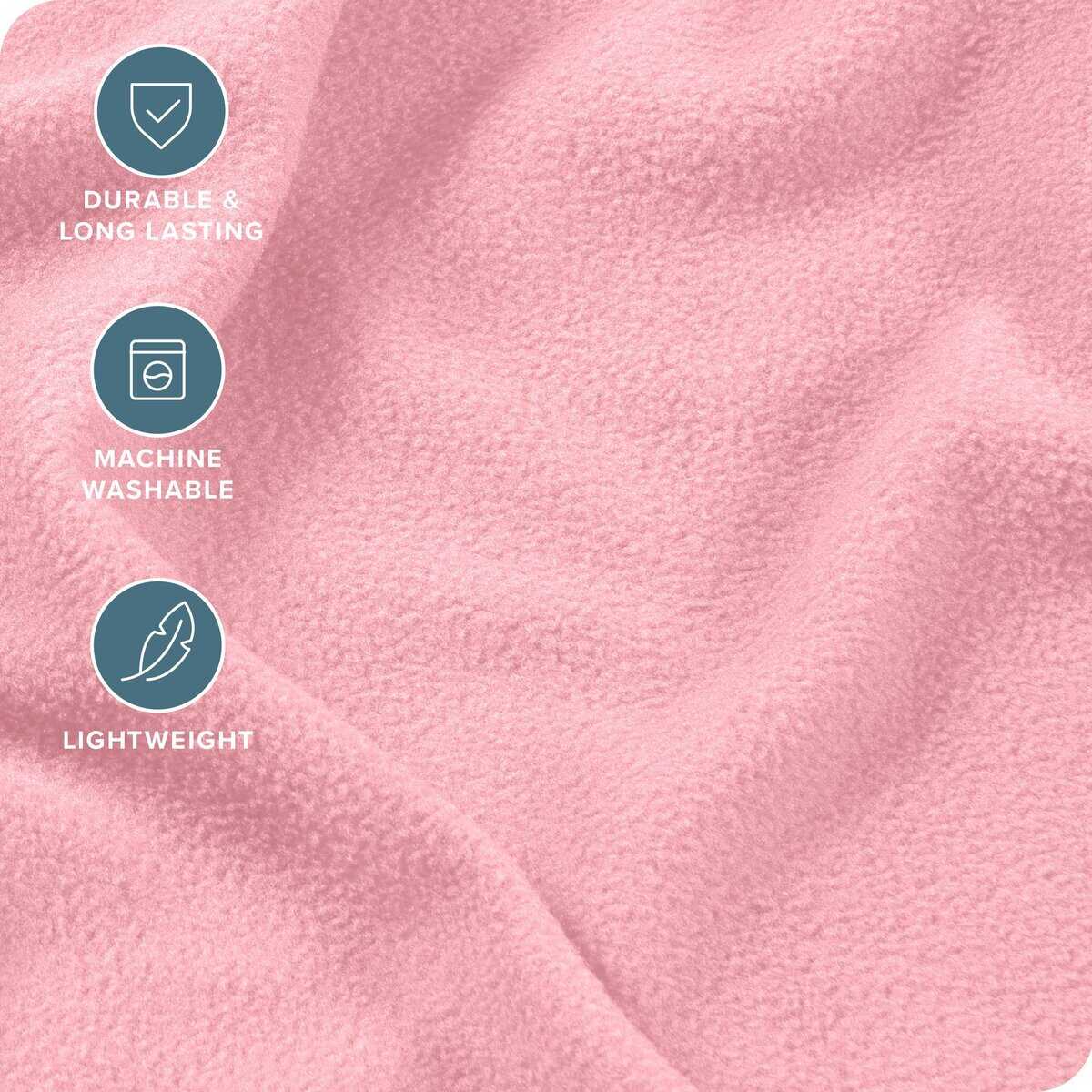 Juego de sábanas de franela súper suave Bare -Rosa claro - Imagen 5