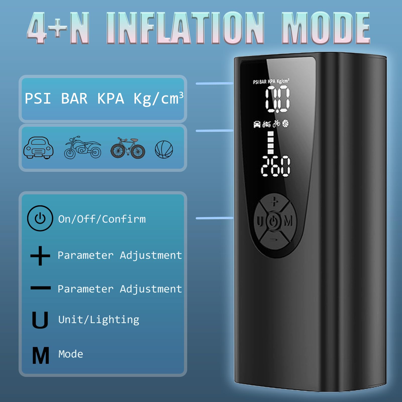 BigbugPro Inflador de Neumáticos Portátil para Coche - Imagen 3