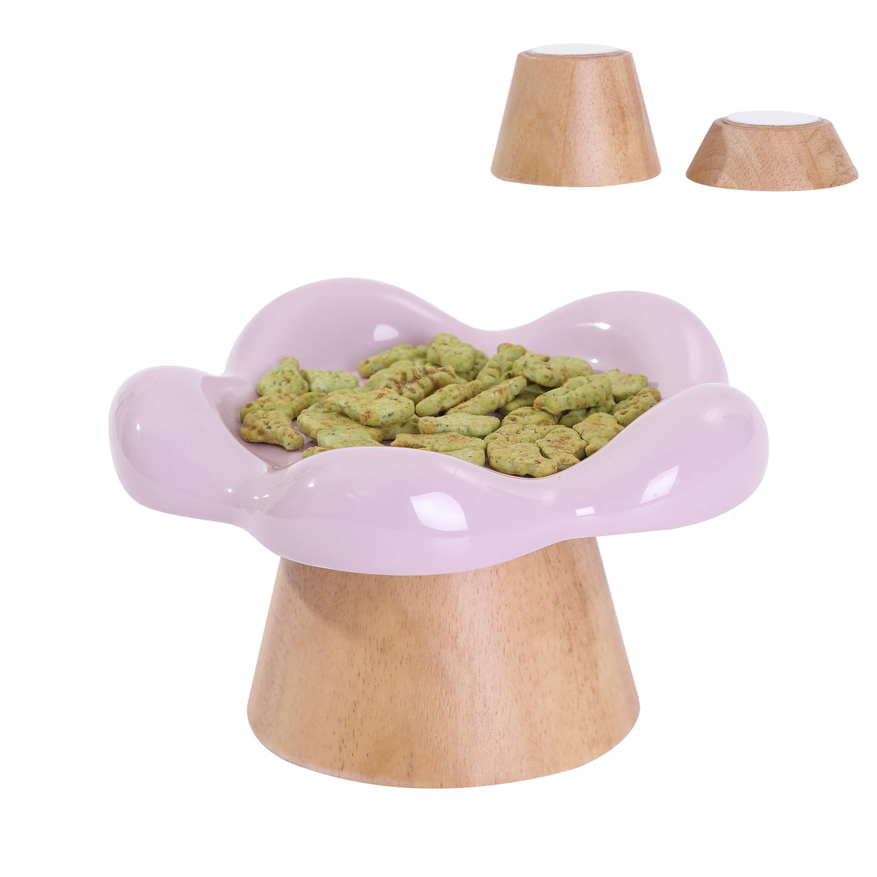 Platos de Comida Elevados de Cerámica en Forma de Flor Miss