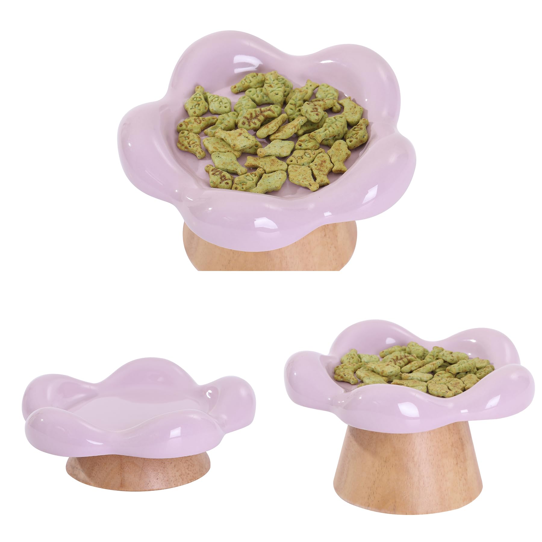 Platos de Comida Elevados de Cerámica en Forma de Flor Miss - Imagen 5