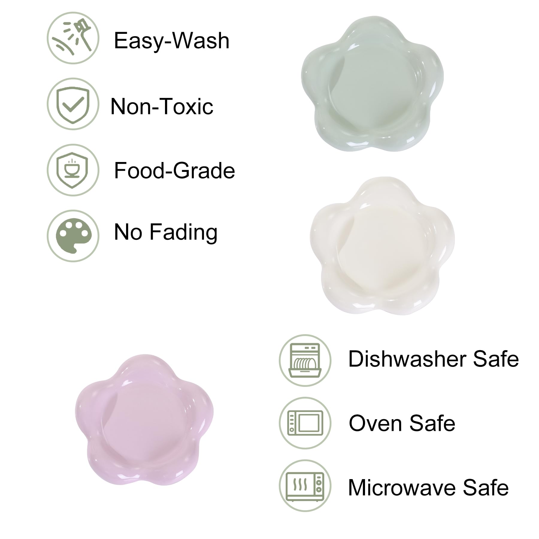 Platos de Comida Elevados de Cerámica en Forma de Flor Miss - Imagen 6