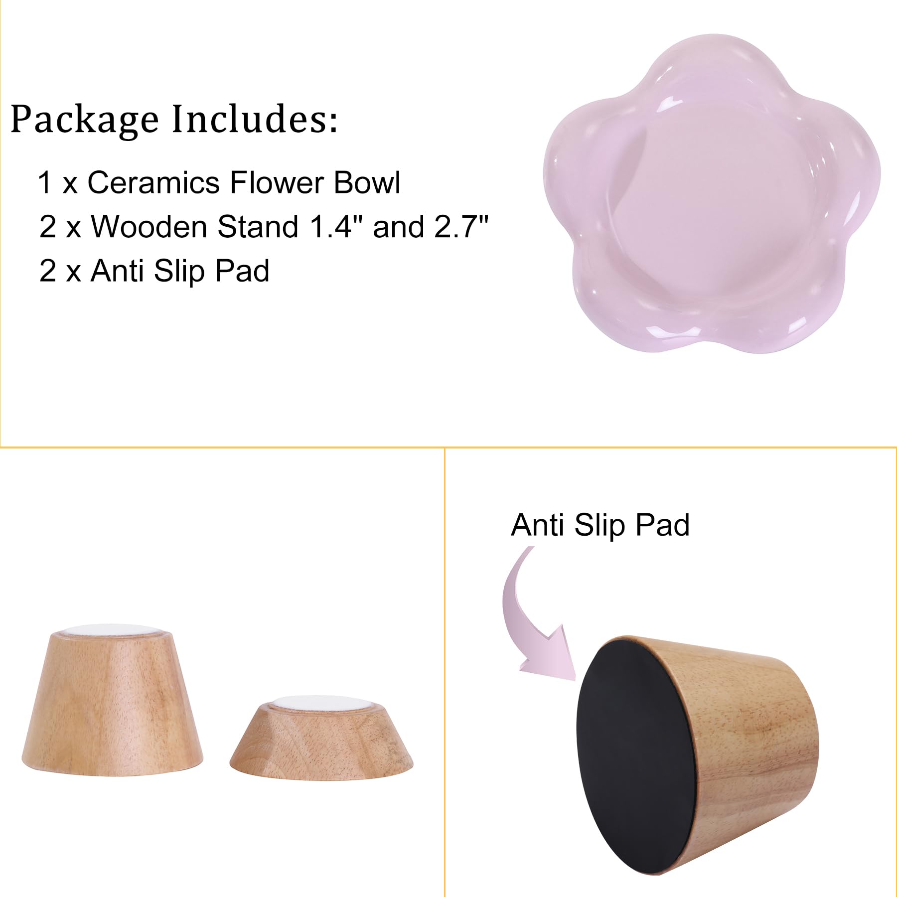 Platos de Comida Elevados de Cerámica en Forma de Flor Miss - Imagen 3