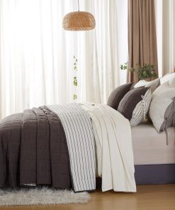 Juego de Colchas de Tamaño Queen en Gris Suave - Juego de