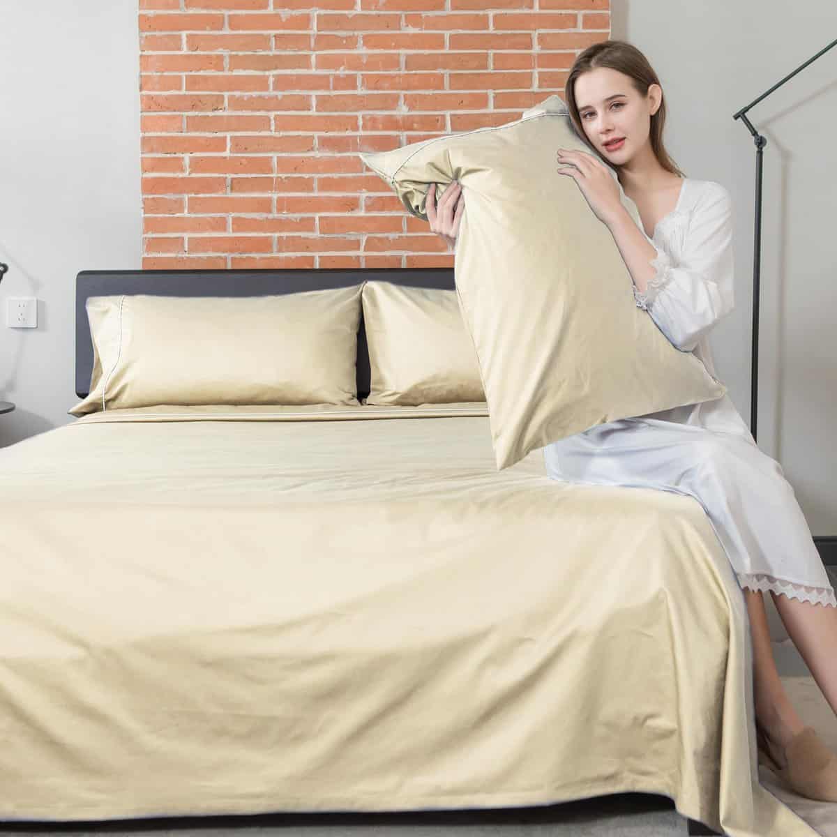 Juego de sábanas de girasol 3 piezas tamaño individual con