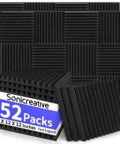 Sonicreative 52 Pack Paneles de Espuma Acústica 1 X 12 X 12