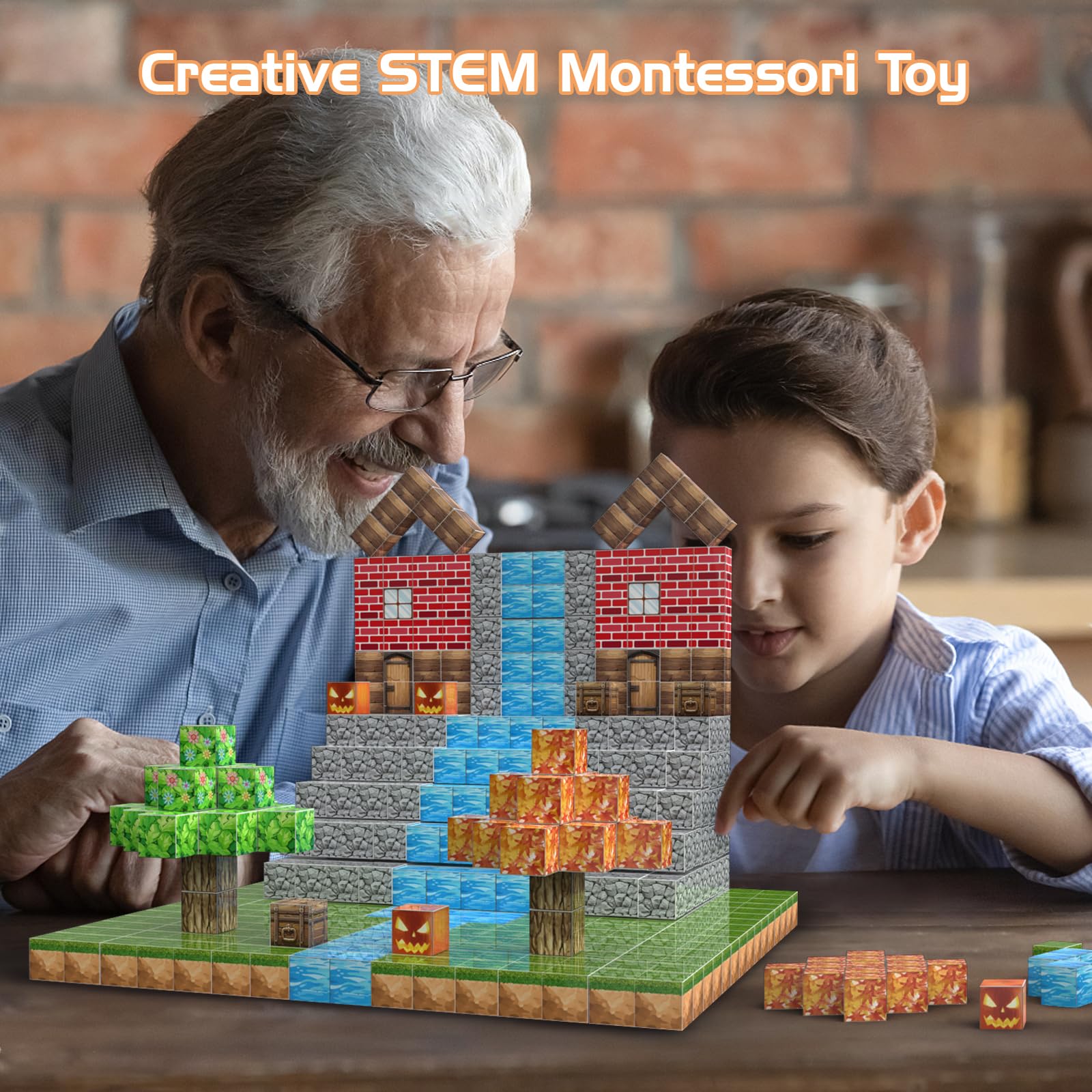 Bloques Magnéticos AESGOGO, 72 Piezas Juguete STEM - Imagen 4